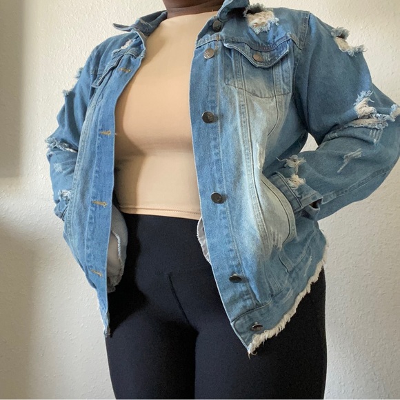 Between us Jackets & Blazers - Between us| Distressed denim jacket